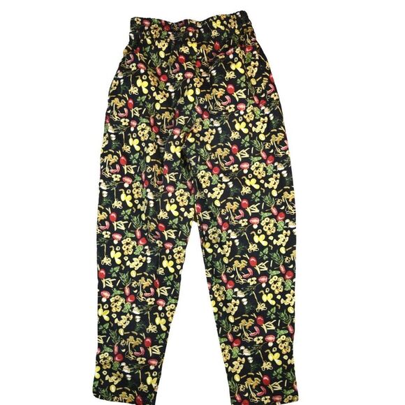VTG 90s Chef Wear Pasta Italian Made in USA Baggy Elastic Waist Hippie Pants XS - Picture 2 of 13
